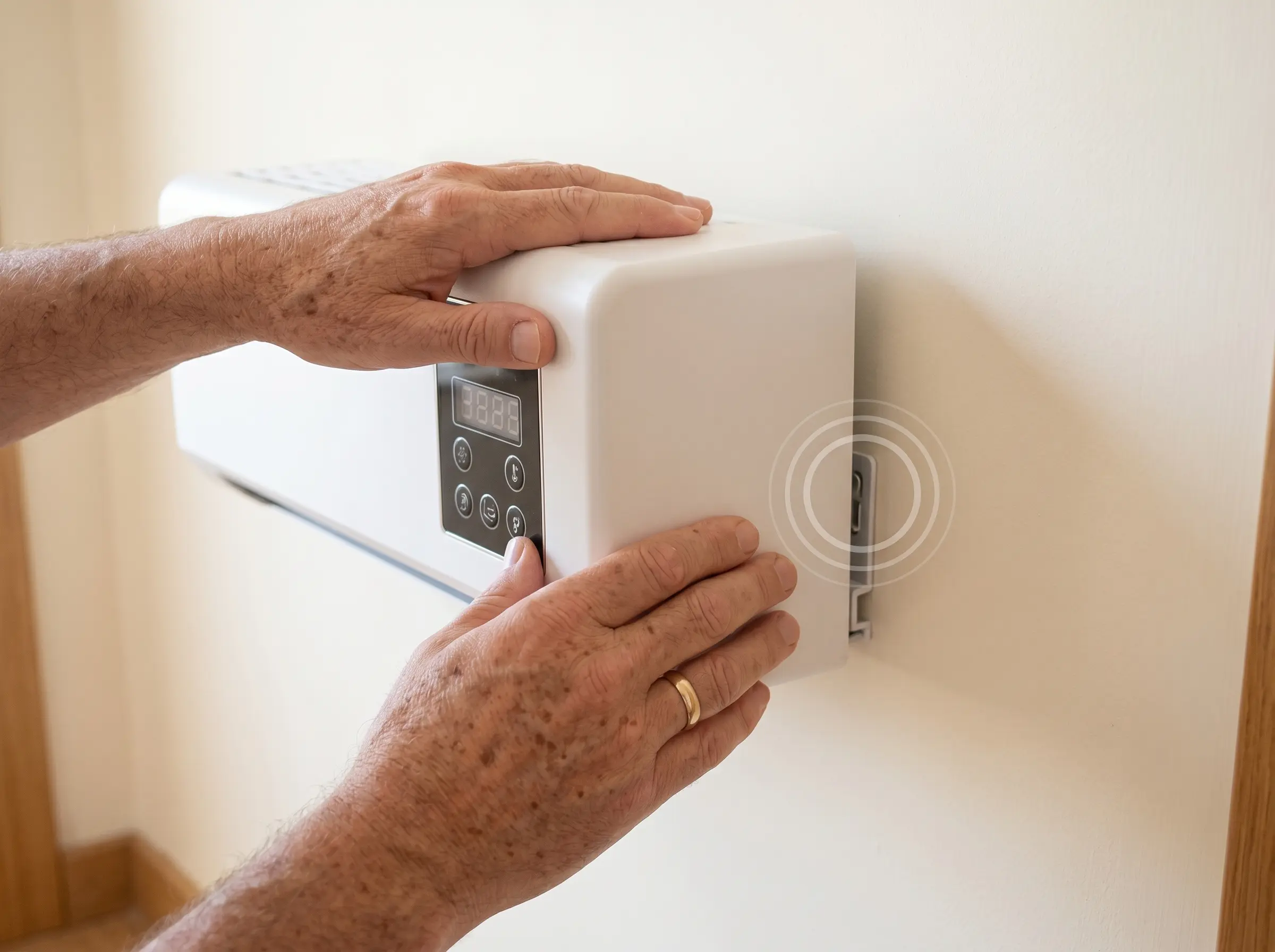 Mounting the Chillo on the wall — no drilling, no contractor needed